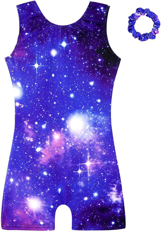 Pre-Owned Biketard Amazon XL Child Purple Pink White Acro Tumbling