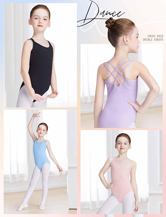 Pre-Owned Leotard Lt Pink 6x-7 Child Cami Strappy Jazz Acro Tap
