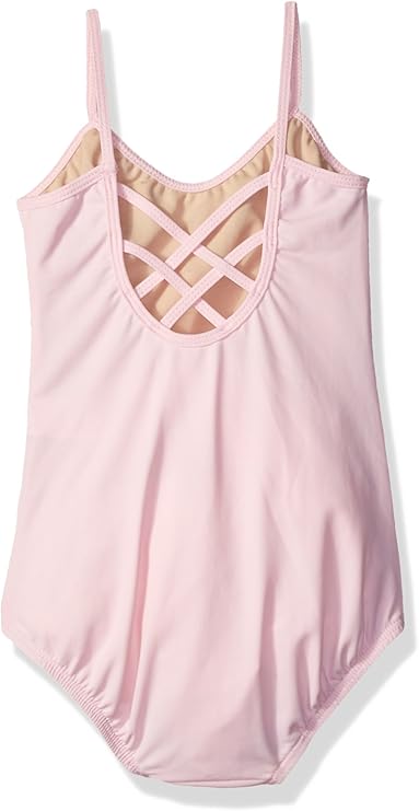 Pre-Owned Leotard Gia-Mia Pink Medium Child Princess Seams Ballet Jazz Crossing Back