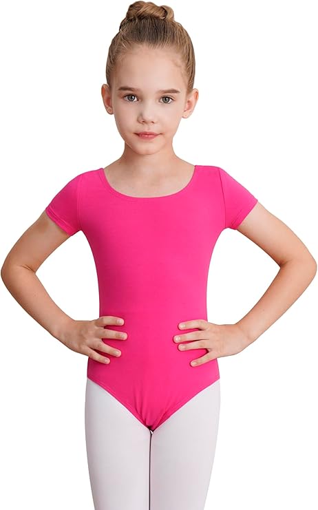 Pre-Owned Leotard Daydance Medium Child Hot Pink Cotton Ballet Tap Jazz