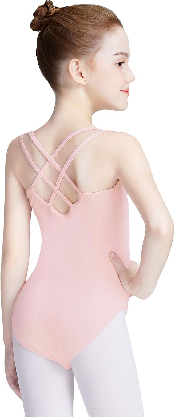 Pre-Owned Leotard Lt Pink 6x-7 Child Cami Strappy Jazz Acro Tap
