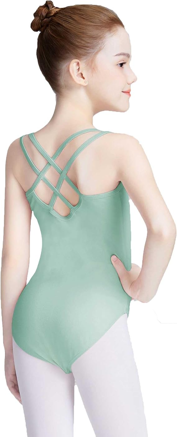 Pre-Owned Leotard Mint Green Small Adult Camisole Strappy Ballet Jazz