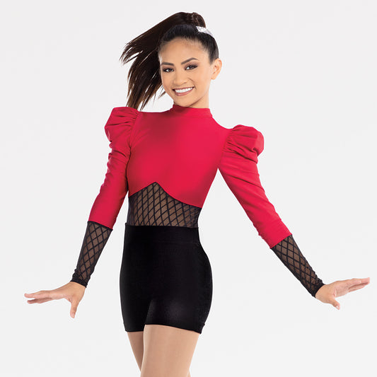 Pre-Owned Costume Revolution  RC22732 XXL Adult Red Unitard Jazz