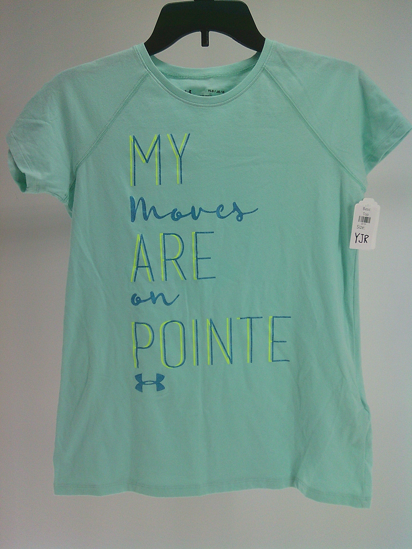 Pre-Owned T-Shirt Under Armour   Large Child Mint Green  Pointe Ballet