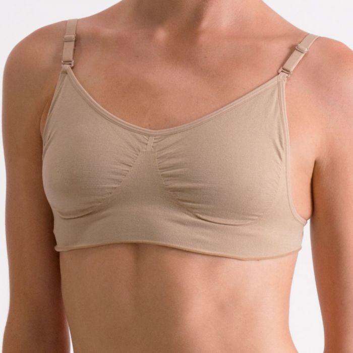 New Bra Silky Dance Clear back Strap All Sizes Nude-Mocha - Top