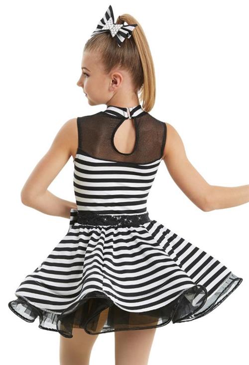 Pre-Owned Costume Weissman 11183 Medium Child Black Stripes Jazz Jailhouse Rock