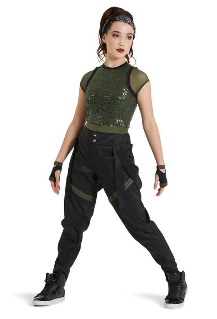 Pre-Owned Costume Weissman  12400 Small Adult Green  Hip Hop Sequin