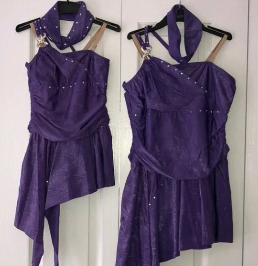 Pre-Owned Costume Small Adult Green Gray Weissman 7236 Lyrical Contemporary (Copy)