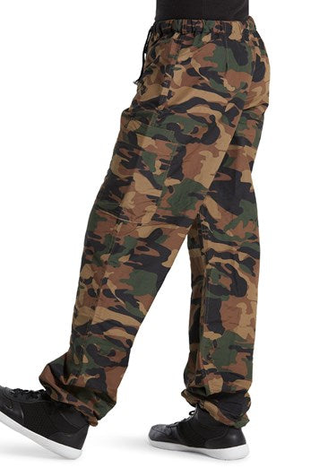 Pre-Owned Cargo Pants Urban Groove AH3729 Small Adult Brown Camo Hip Hop Jazz