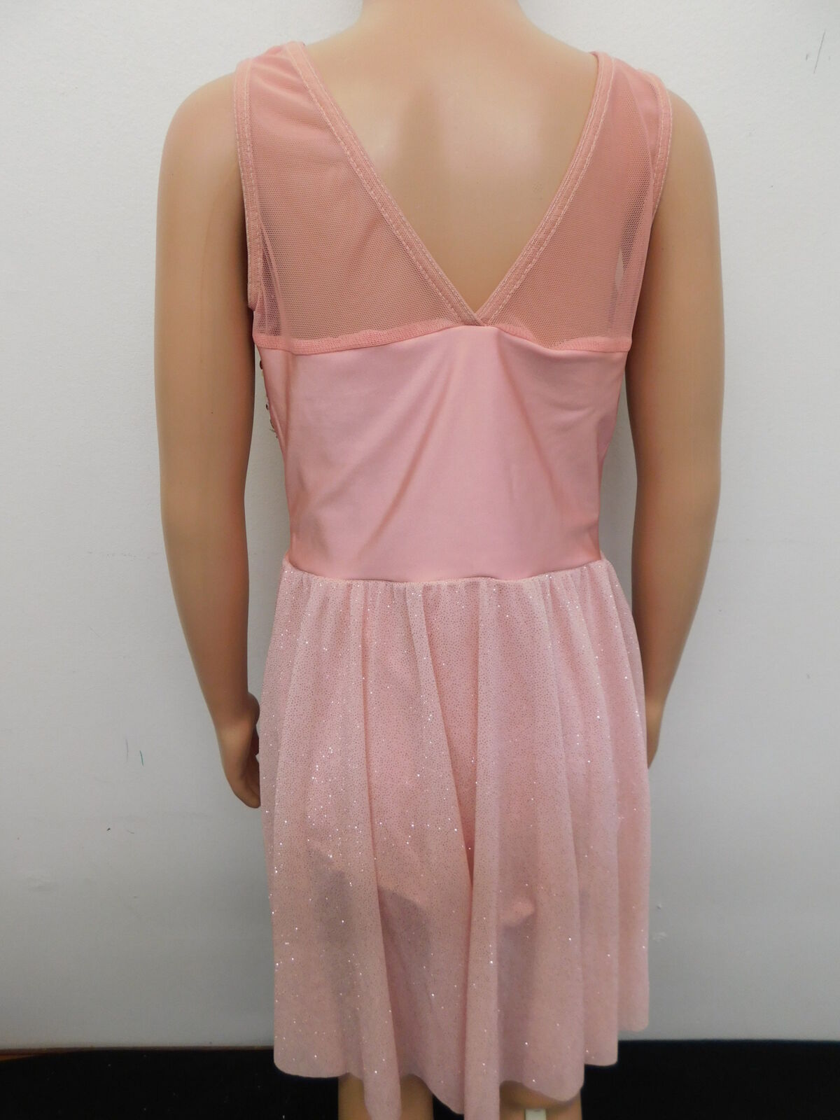Pre-Owned Costume AWCT  20482 Large Child Pink Dress Lyrical Sequin