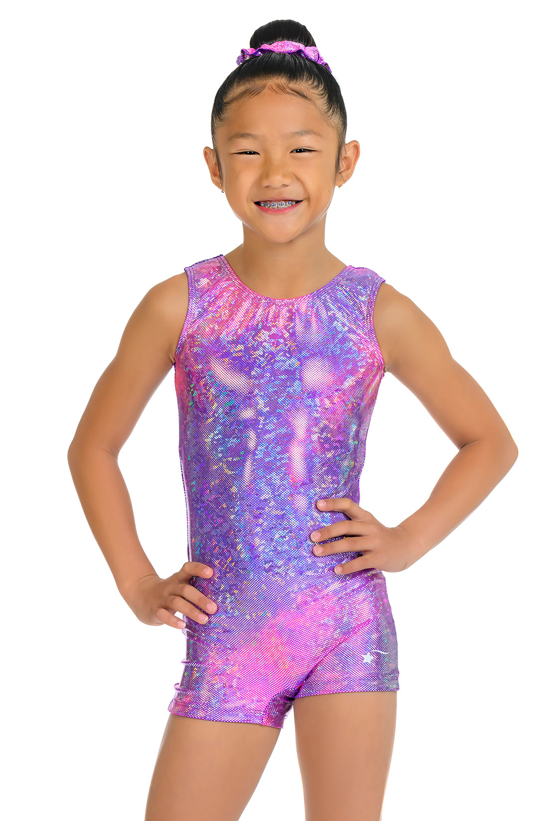 NEW Leotard Biketard Destira Child Large B'Dazzled Tank Tumbling Acro