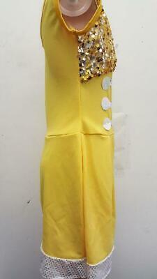 Pre-Owned Costume  Curtain Call   XL Child Yellow  Tap Sequin