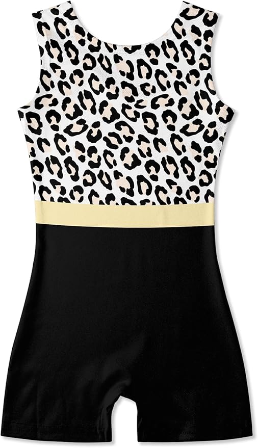 Pre-Owned Biketard TUONROAD   Large Child Gold  Acro Jazz Cheer