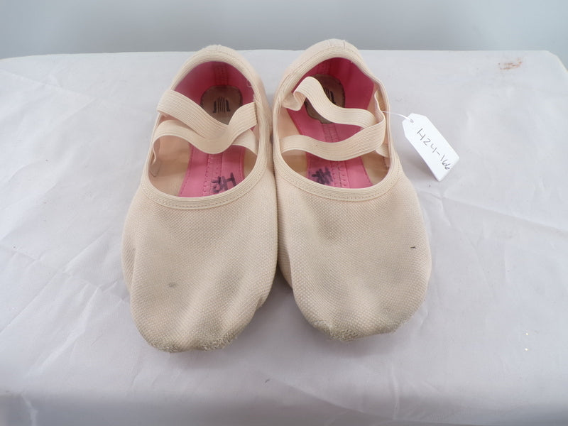 Pre-Owned Ballet Shoes Generic Adult 7M No Tie Leather Cross Straps Split Sole