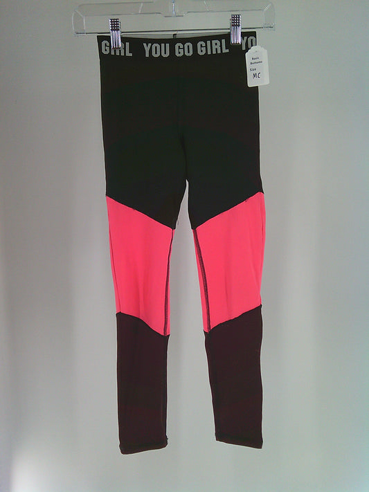 Pre-Owned Leggings H&M   Medium Child Black Pink  Jazz Gymnastics