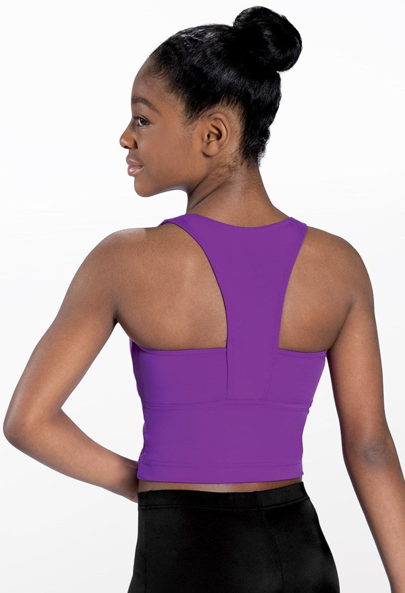 Pre-Owned Crop Top Weissman  MT12825 Medium Adult Purple  Jazz Tap Hip Hop