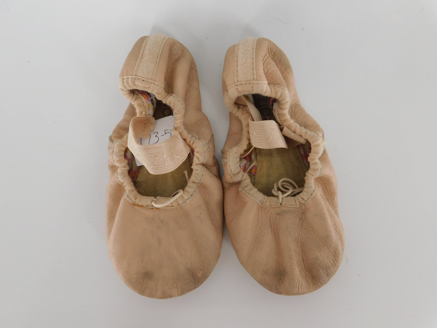 Pre-Owned Ballet Shoes Capezio Toddler 10.5W Tie Drawstring Leather Single Strap Full Sole