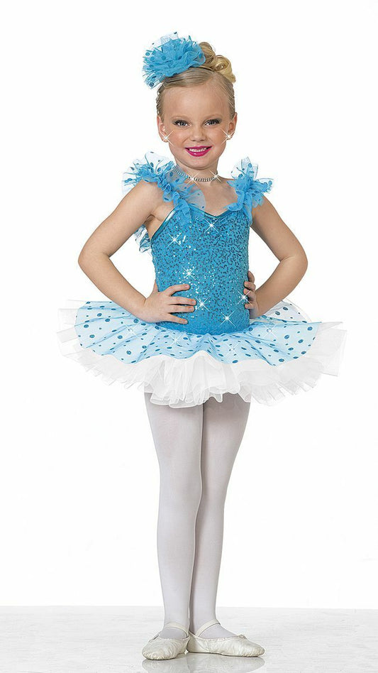 Pre-Owned Costume Art Stone  2126 XXL Child Turquoise  Ballet Sequin