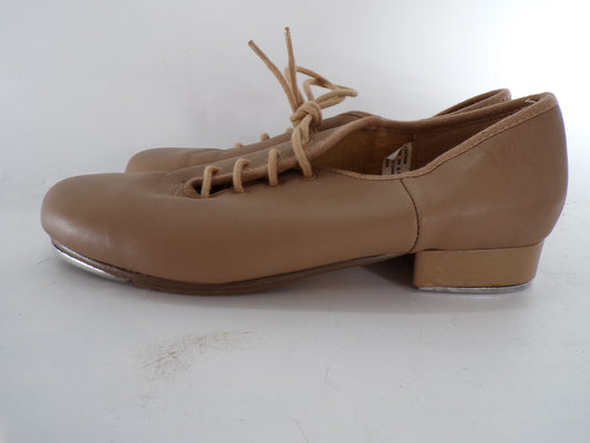 Pre-Owned Tap Shoes Danz N Motion Adult 9M Oxford Leather Lace Up Full Sole