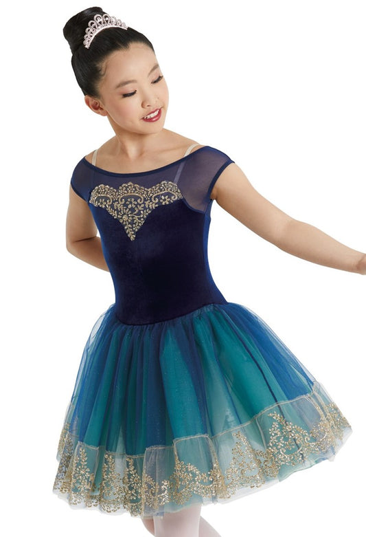 Pre-Owned Costume Weissman 11682 6X-7 Child Blue Tutu Ballet Glitter