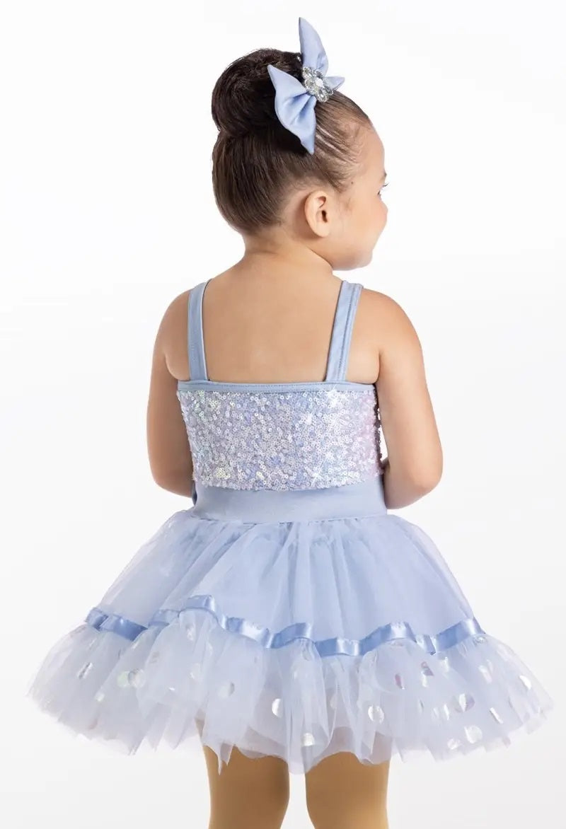 Pre-Owned Costume Weissman  13502 XS Child Blue Dress Ballet  Sequin