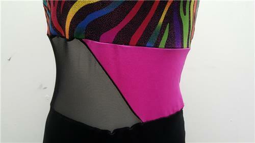 Pre-Owned Costume Weissman  7813 Small Child Colorful Unitard Jazz Acro Metallic