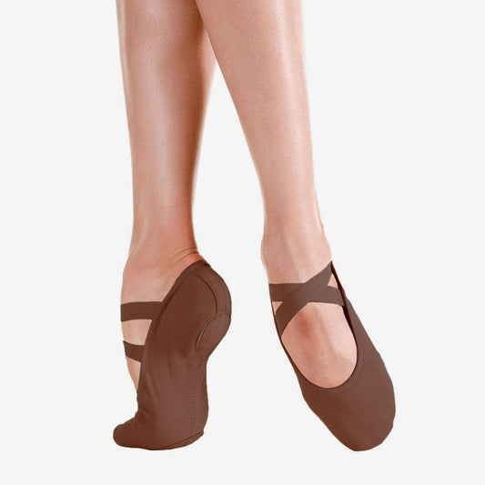 NEW Ballet Shoes SoDanca Adult All Sizes Mocha Canvas Split Sole
