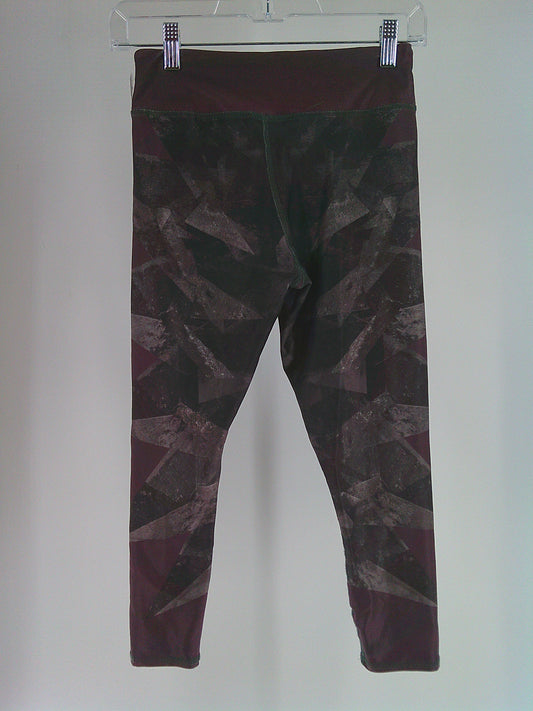 Pre-Owned Leggings Evolution   XS Adult Burgundy Gray  Jazz Gymnastics