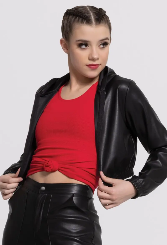 Pre-Owned Costume Crop Jacket Weissman  AH13165 XS Adult Black  Jazz Tap Clogging