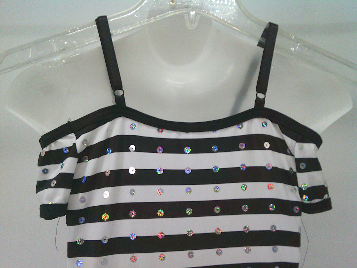 Pre-Owned Costume Costume Gallery   Large Child Red Stripes Jazz Sequin Jailhouse Rock