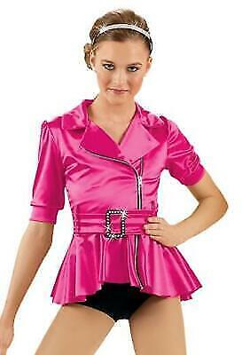Pre-Owned Costume Weissman  6866 Medium Child Pink Jacket Jazz Musical Sparkles