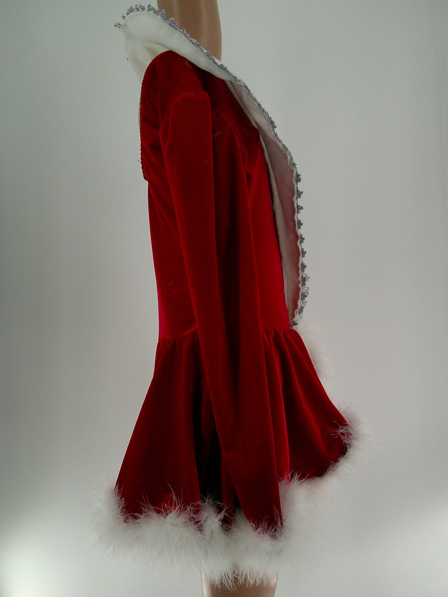 Pre-Owned Costume Dansco  85186 Large Child Red Fur Jazz Sequin Holiday