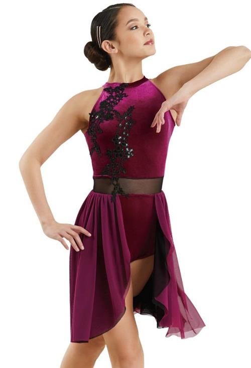 Pre-Owned Costuem Weissman  10987 Medium Adult Burgundy Sheer Waist Contemporary