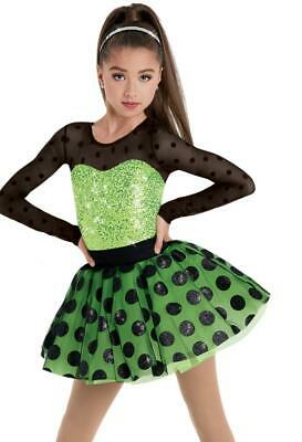 Pre-Owned Costume Weissman  8668 Large Child Lime Green  Jazz