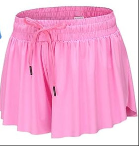 Pre-Owned Flyaway Shorts Pink Small Adult Perfect for Dance Cheer or Gymnastics