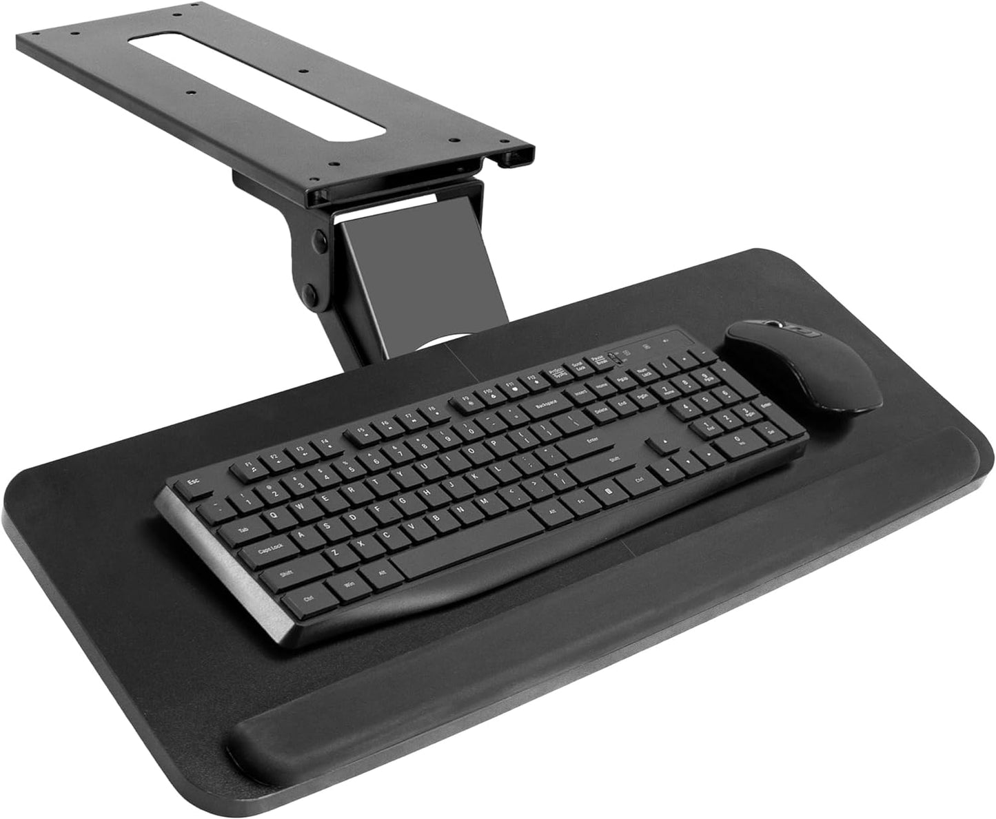 NEW VIVO Adjustable Computer Keyboard & Mouse Platform Tray Ergonomic Under Table Desk Mount Drawer Underdesk Shelf (MOUNT-KB03B)