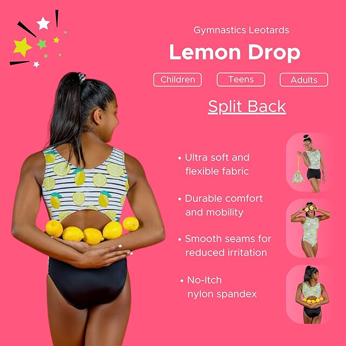 New Leotard Destira Lemon Drop Adult XS Includes Scrunchie
