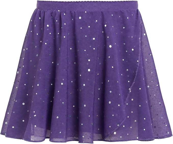 Pre-Owned Ballet Skirt Dark Purple Sparkle Large Child Jazz Tap