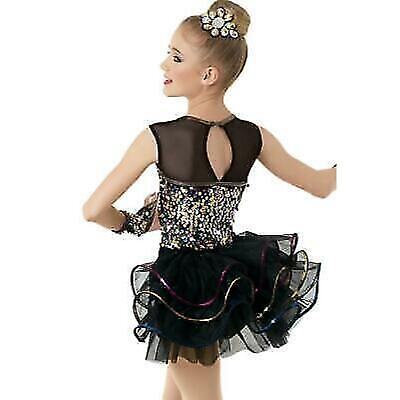 Pre-Owned Costume Weissman  10496 Int Child Gold Skirt Jazz Sequin