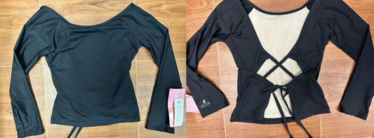 New Crop Top Capezio 7205 Black Petite Adult (XS) Jazz Clogging Tap