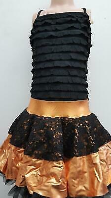 Pre-Owned Costume Weissman  5348 Medium Child Copper Dress Jazz Tap