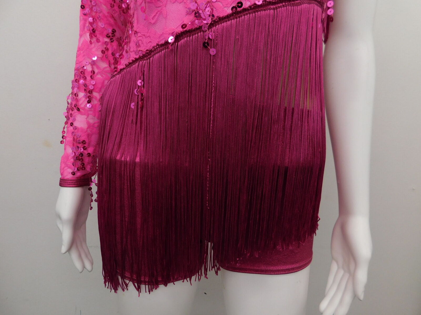 Pre-Owned Costume AWCT   Large Child Pink  Jazz Sequin