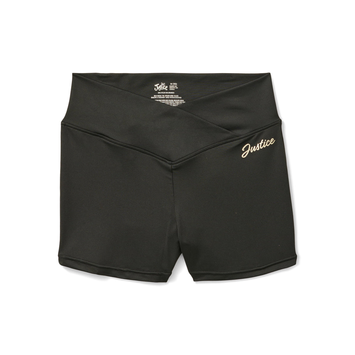 Pre-Owned Gynmastics Shorts Justice Large Child Black Jazz
