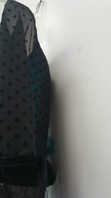 Pre-Owned Costume Medium Child Blue Curtain Call E1386 Jazz Tap Clogging Musical Theater Polka Dot Unitard Long Sleeve