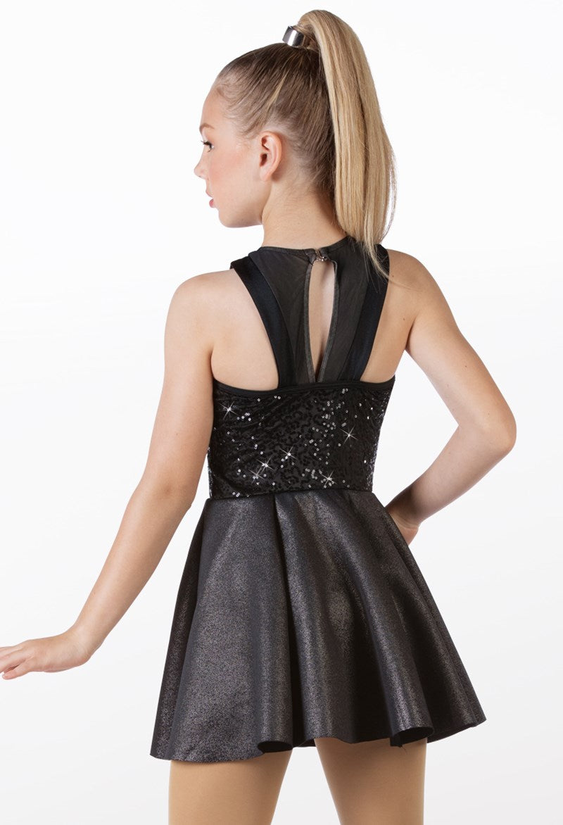 Pre-Owned Costume Weissman  13789 Medium Adult Black Dress Jazz Glitter