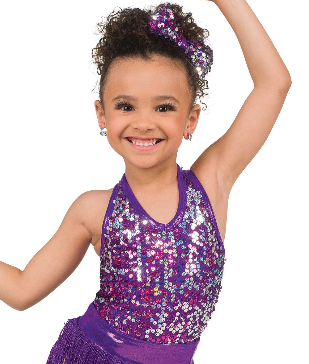 Pre-Owned Costume Small Child (Color) Purple A Wish Come True 769T Jazz Ballet Tutu Sequin