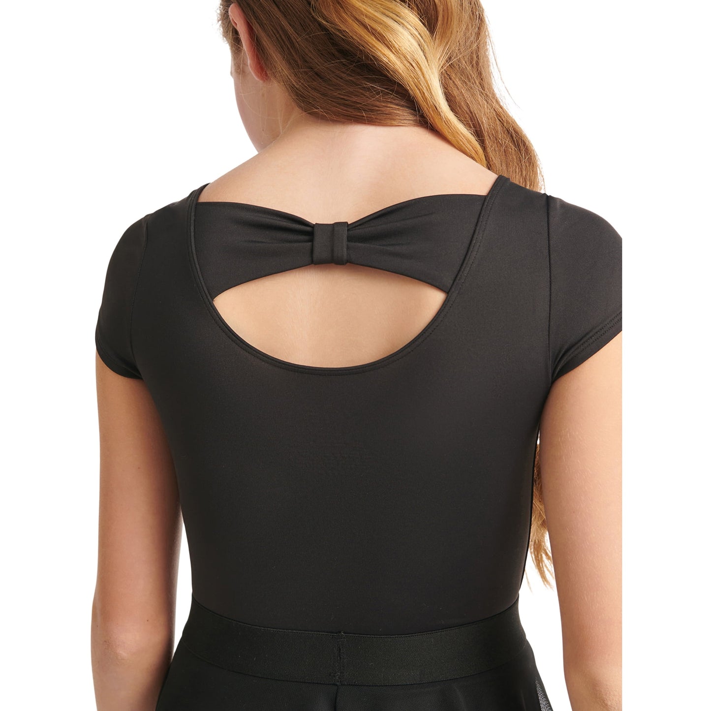 Pre-Owned Leotard Justice XL Medium Child Black Acro Ballet Jazz