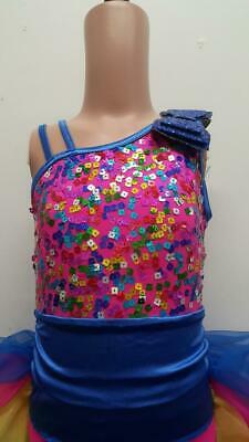 Pre-Owned Costume Weissman  10735 Intermediate Child Multiple Colors  Jazz