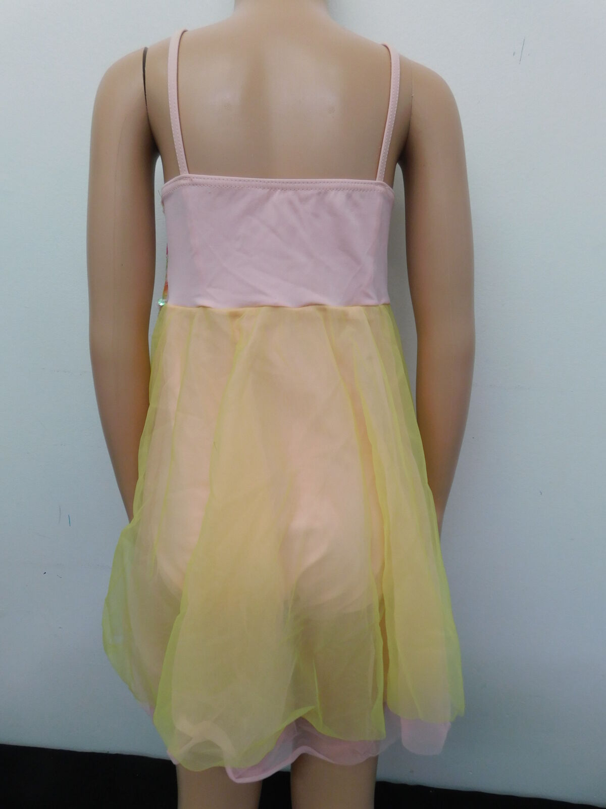 Pre-Owned Costume Weissman  5684 Medium Child Yellow Dress Ballet Lyrical Sequin