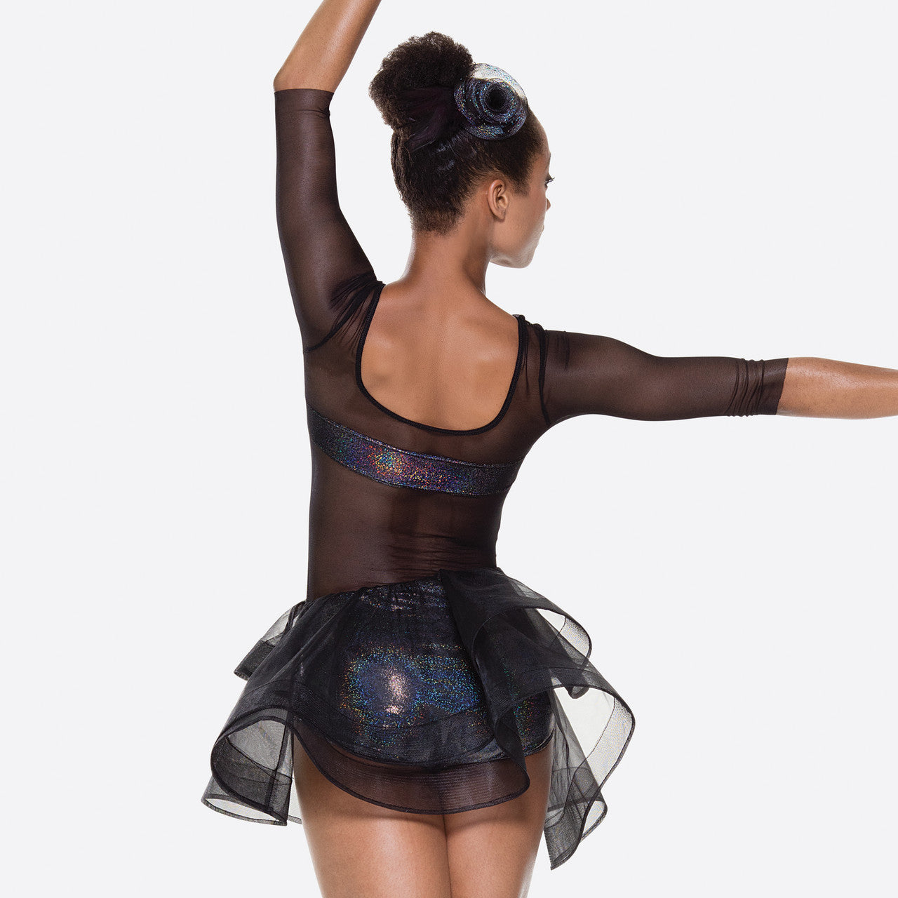 Pre-Owned Costume Revolution  RC18529 Small Adult Black Tutu Ballet  Glitter